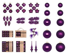 Christbaumschmuck Glas Weihnachtsbaumschmuck Christbaumkugeln Lila Purpur