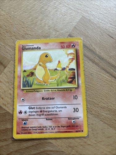 Pokémon karte glumanda 102 - pokémon, 46/102