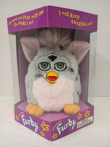 Leopard furby spotted gray - leopard,