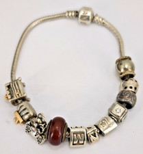 schönes Armband mit Charms org. Pandora 925 Sterling Silber Schmuck