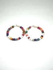 Holz Perlen Creolen bunt