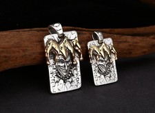 N07 Anhänger Harlekin Clown mit Narrenkappe Sterling Silber 925 Größe wählbar