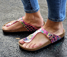 BIRKENSTOCK Gizeh BS 1023905 Gator Gleam Raspberry normale Weite Damen