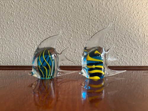 Vintage murano stil glasfische - vintage,