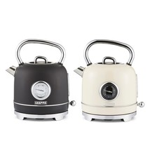 GEEPAS 1,8L 3000W Wasserkocher Vintage Kabellos Schnellkochen 360° Retrovive