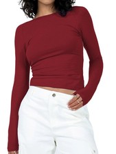 Damen T-Shirt hinten offen