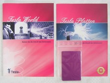 Original Tesla Chakra-Platte PURPER in Kreditkarten-Größe  + Tesla-Buch GÜNSTIG