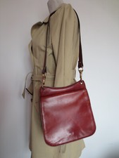 Saddle Bag KOBAN 80er? Umhänge Tasche Handtasche Echtleder braun maron vintage/3