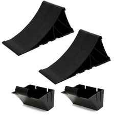 2x Unterlegkeile Bremskeile Klipp-Halter Sw Keil für Anhänger Hemmschuhe Stütze