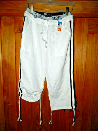 Sangi weiße sport - sport-hose, gr