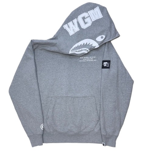 2xl bape white grey pullover - [2xl],