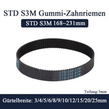 STD S3M Zahnriemen Teilung 3mm