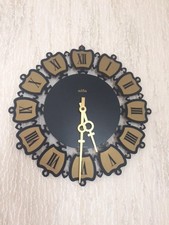 Vintage Wanduhr Metall schwarz