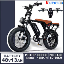 DEEPOWER V8 Off-Road-Elektrofahrrad 1000 W 48 V 13 Ah Batterie Mountainbike