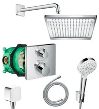 Hansgrohe Unterputz Duscharmatur Set Thermostat Armatur Regendusche iBox