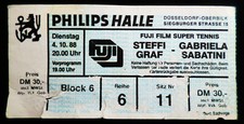 Eintrittskarte Steffi Graf - Gabriela Sabatini am 4.10.1988 in Düsseldorf