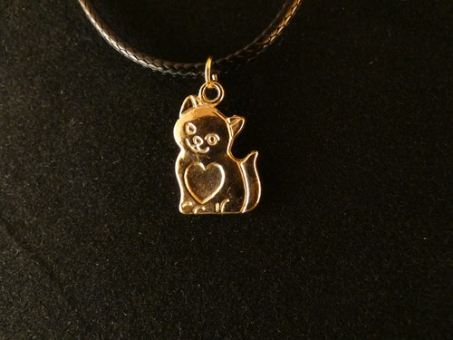 Katze anhänger mit kette - katze, 24