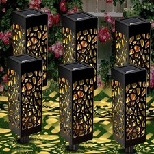6x LED Solar Laterne Gartenleuchte Gartenlampe Solarleuchte Solarlampe Terrasse✅