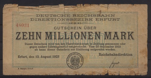 26447 notgeld erfurt - notgeld,