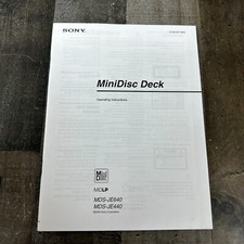 Sony mds je640 - sony, mds-je640