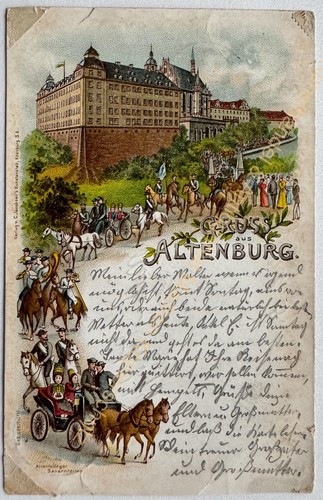 Litho gruss aus altenburg - ak,