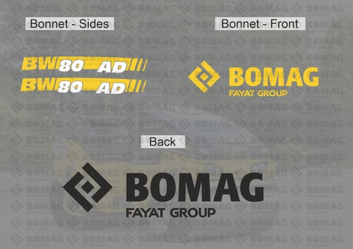Bomag bw80ad sticker decal - bw80ad, /