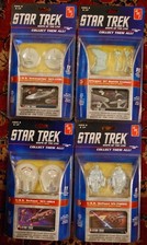 AMT 914 Star Trek Ships of the Line Enterprise, Defiant, Reliant, D7 Battle Cr.