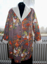 VELOURS MANTEL Taupe Farben