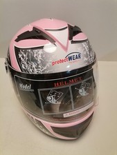 Motorradhelm Protectwear Kinder Motorradhelm, Integralhelm, Rosa/Silber Glanz,YM
