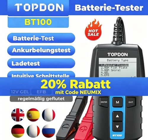 Topdon bt100 kfz - topdon,