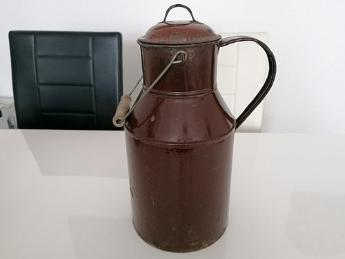 Vintage emaille milchkanne - vintage,