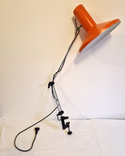 Vintage Architektenlampe Orange Metall Schreibtischlampe Klemmleuchte Retro 70er