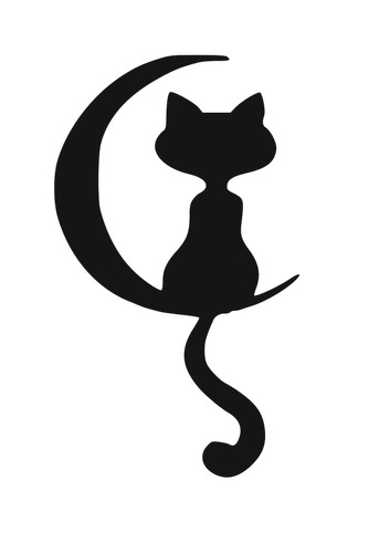 Schablone katze mond - schablone, im