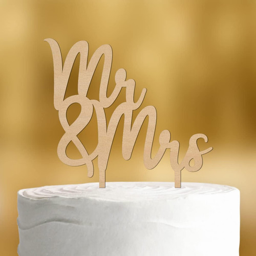 Cake topper mrs - mr, &