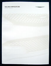 Prospekt brochure 2016 Chrysler 200 (USA)