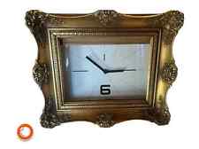 Moderne Wanduhr im Barockbilderrahmen Bilderuhr mit Quartzuhrwerk Germany