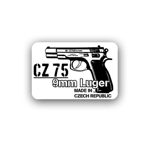 9mm luger sticker - 75,
