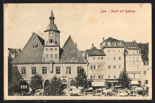 Ansichtskarte jena markt mit - markt,