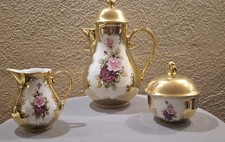 Edles Bavaria Porzellan Kaffeeservice 22 Karat Gold – Handarbeit –