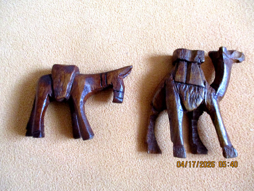 Holztiere esel und - esel,