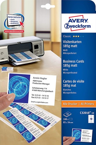 Avery zweckform visitenkarten - zweckform,