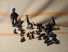 Konvolut Zinn / Bleifiguren - Tiere - Hexe - Mann Mit Stock - Tiersammlung 