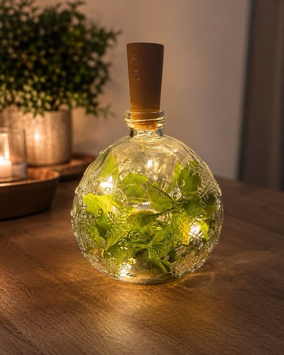 Dekorative led glasflasche mit - dekorative, led-glasflasche