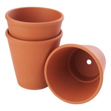 Terrakotta Tontöpfe Blumentöpfe "Rosentopf" 3 Stück von 7-12cm DIY