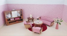 Wohnzimmer Rülke Klappcouch Schrank Puppenstube Puppenhaus 50/60 er 