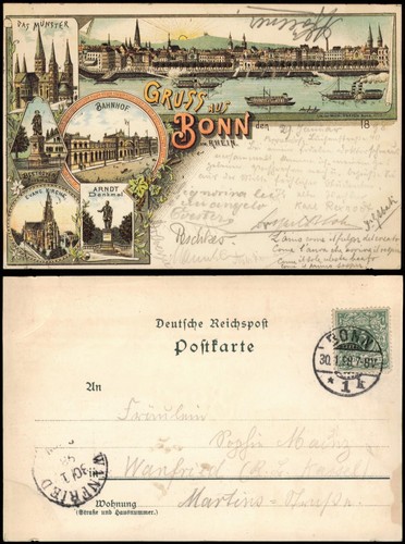 Ansichtskarte litho bonn - ak,