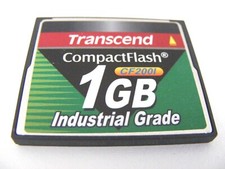 1GB Compact Flash Card CF2001 Industrial ( 1 GB CF Karte ) TRANSCEND gebraucht