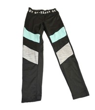 Sportleggings Sporthose Gr. 134/140 H&M schwarz m. Schriftzug & mint / grauen...