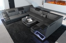 Couch Wohnlandschaft Leder