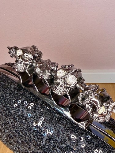 Handtasche clutch schwarz - handtasche,